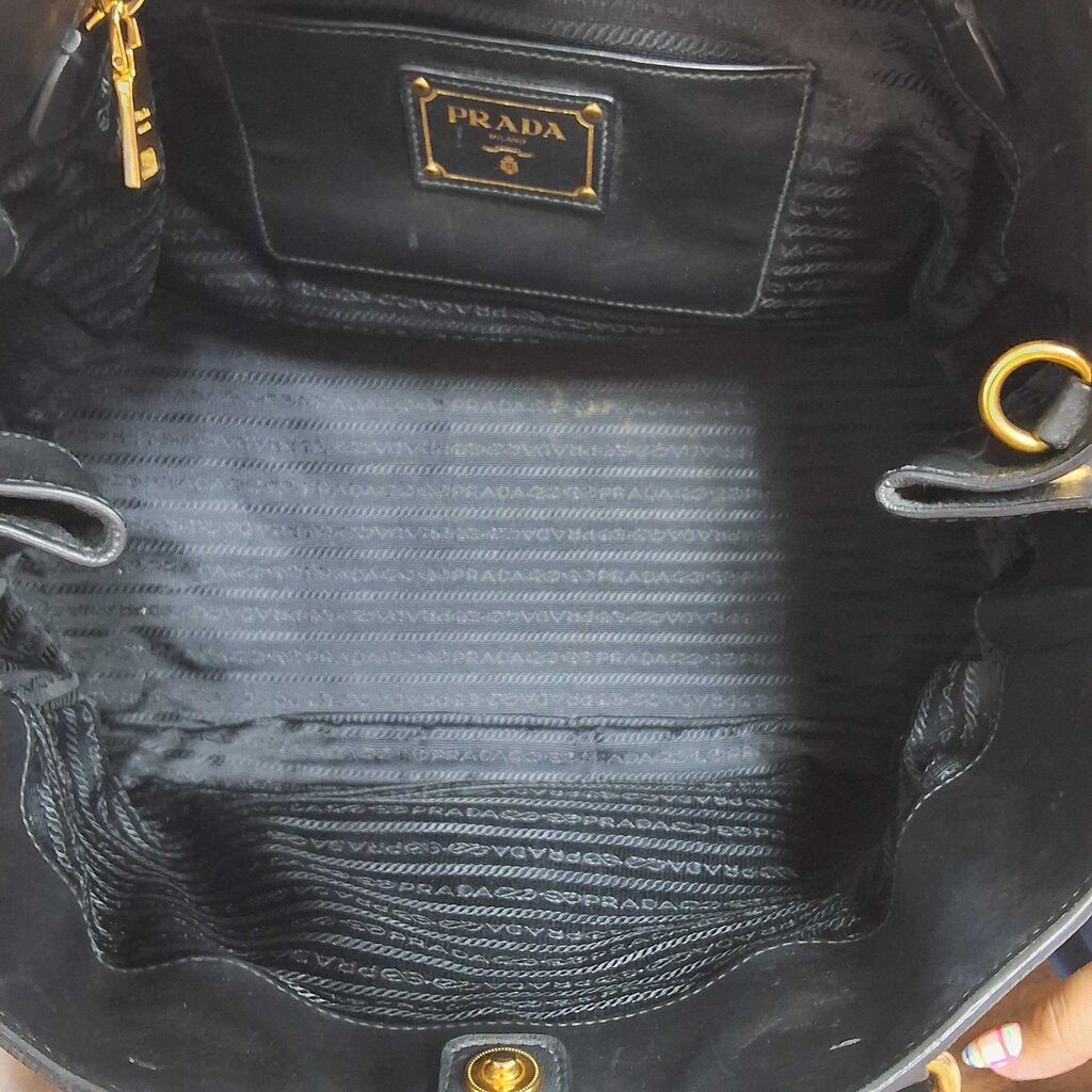 Prada Leather Tote Bag/Gold Hardware