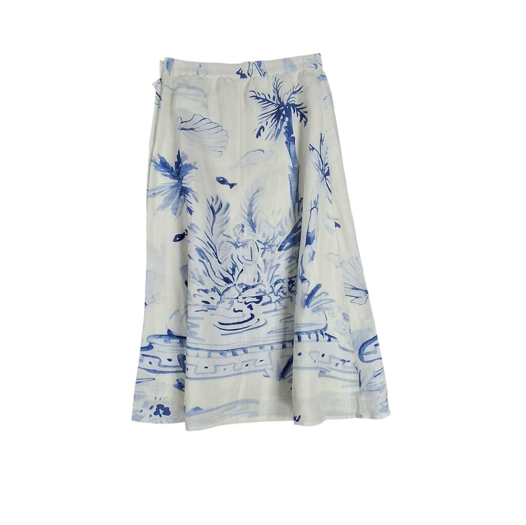LaRoque linen long skirt/drawing