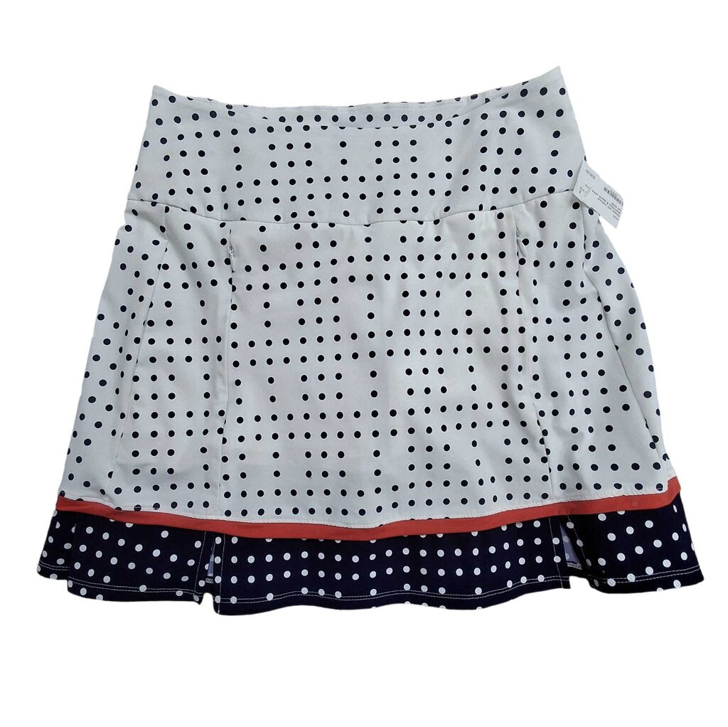 Kinona knit workout skort/dots & pleats