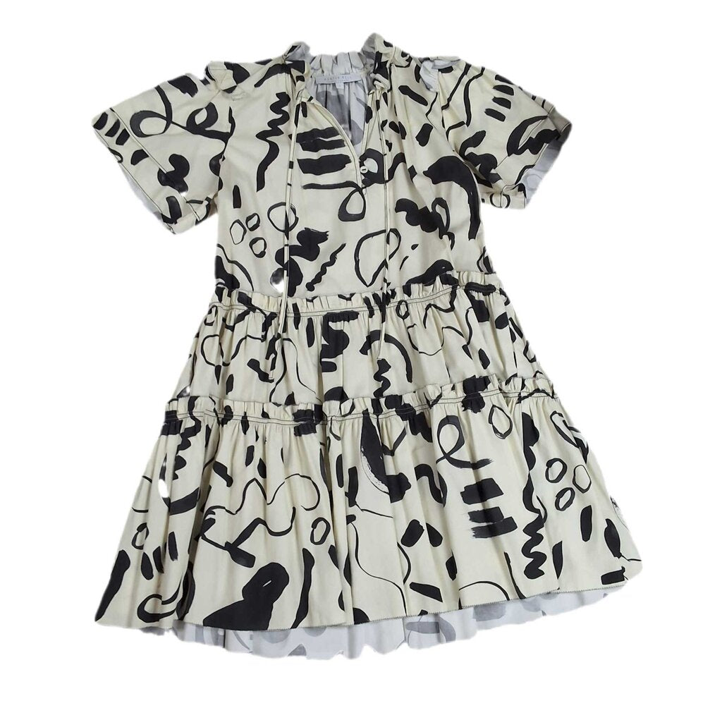 Hunter Bell short sleeve abstract dress/tiers