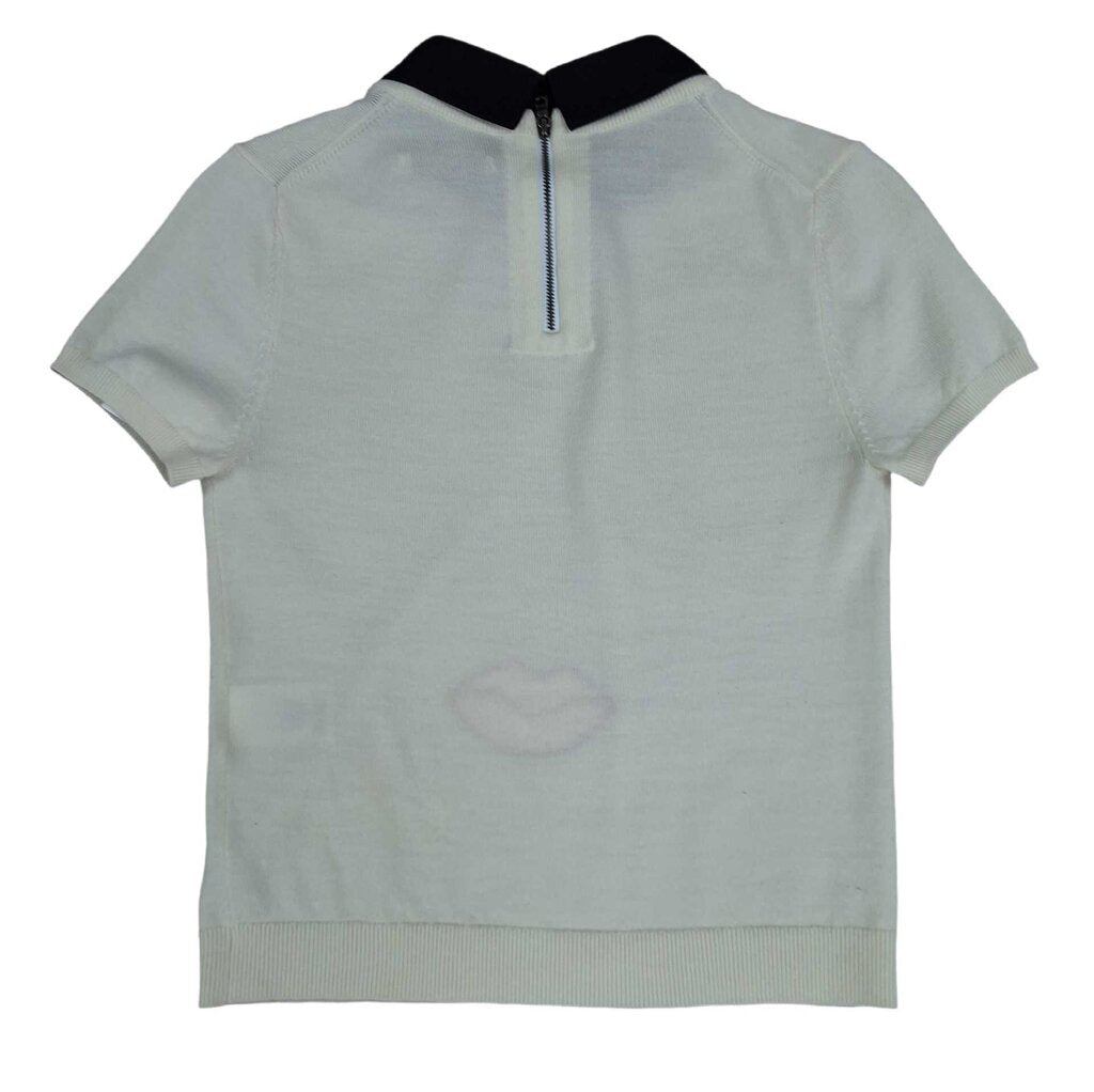 Alice + Olivia short sleeve graphic face sweater