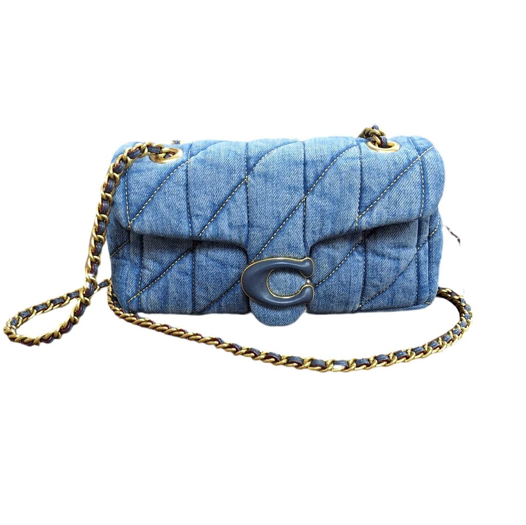 Coach quilted denim Tabby bag/26"