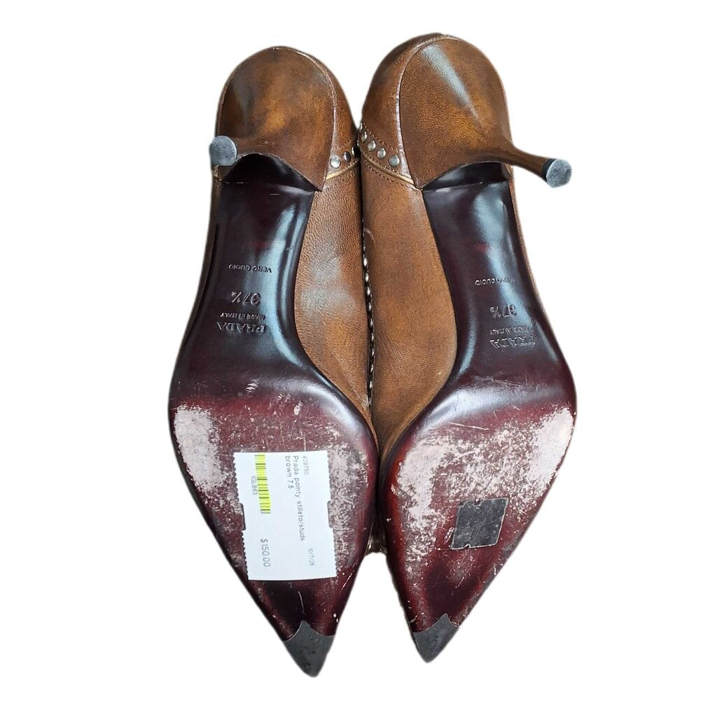 Prada pointy stilleto/studs