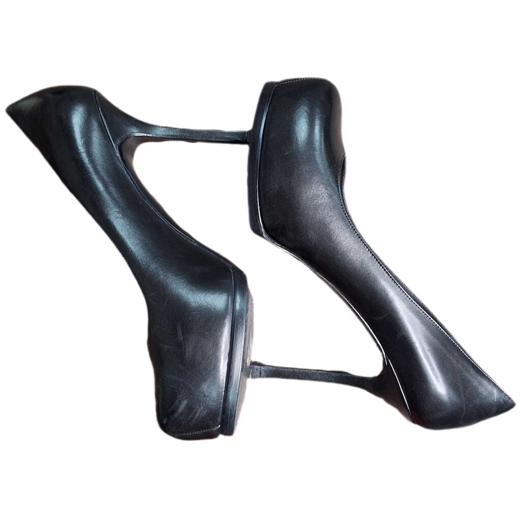 YSL platform stiletto/round toe