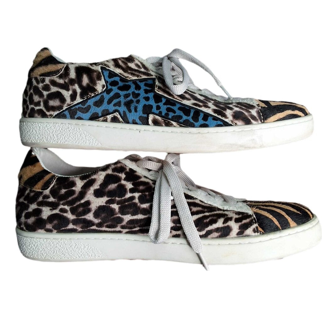 Lola Cruz sneaker/ mixedanimal print