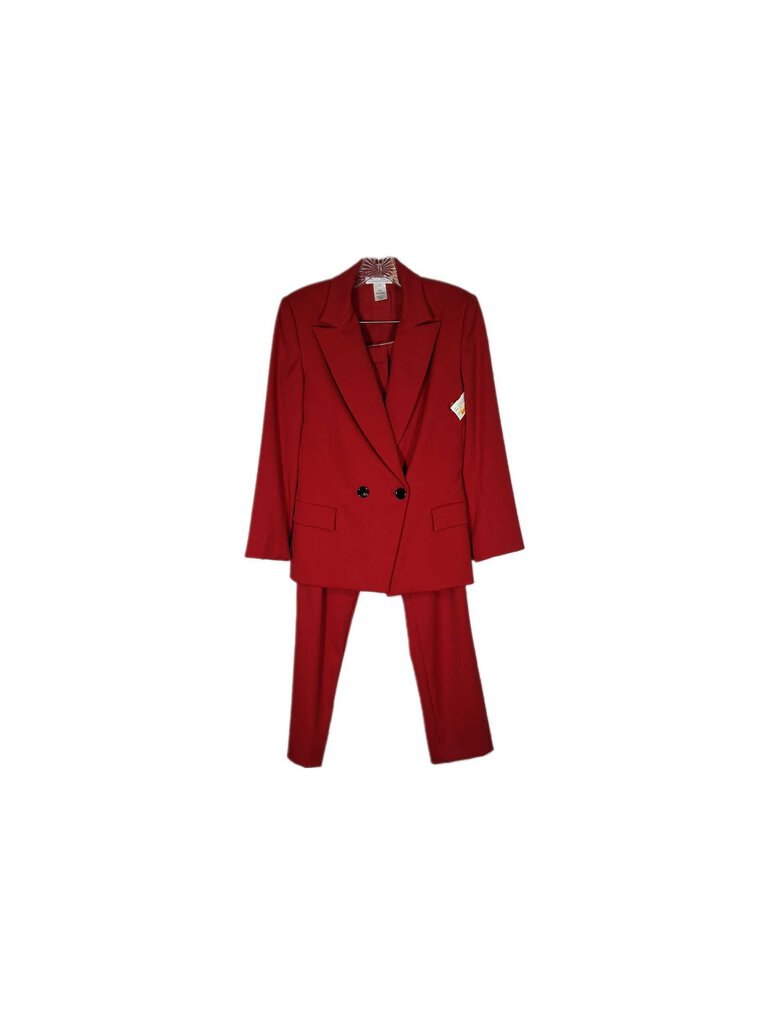Oscar de la Renta pantsuit/classic double breasted