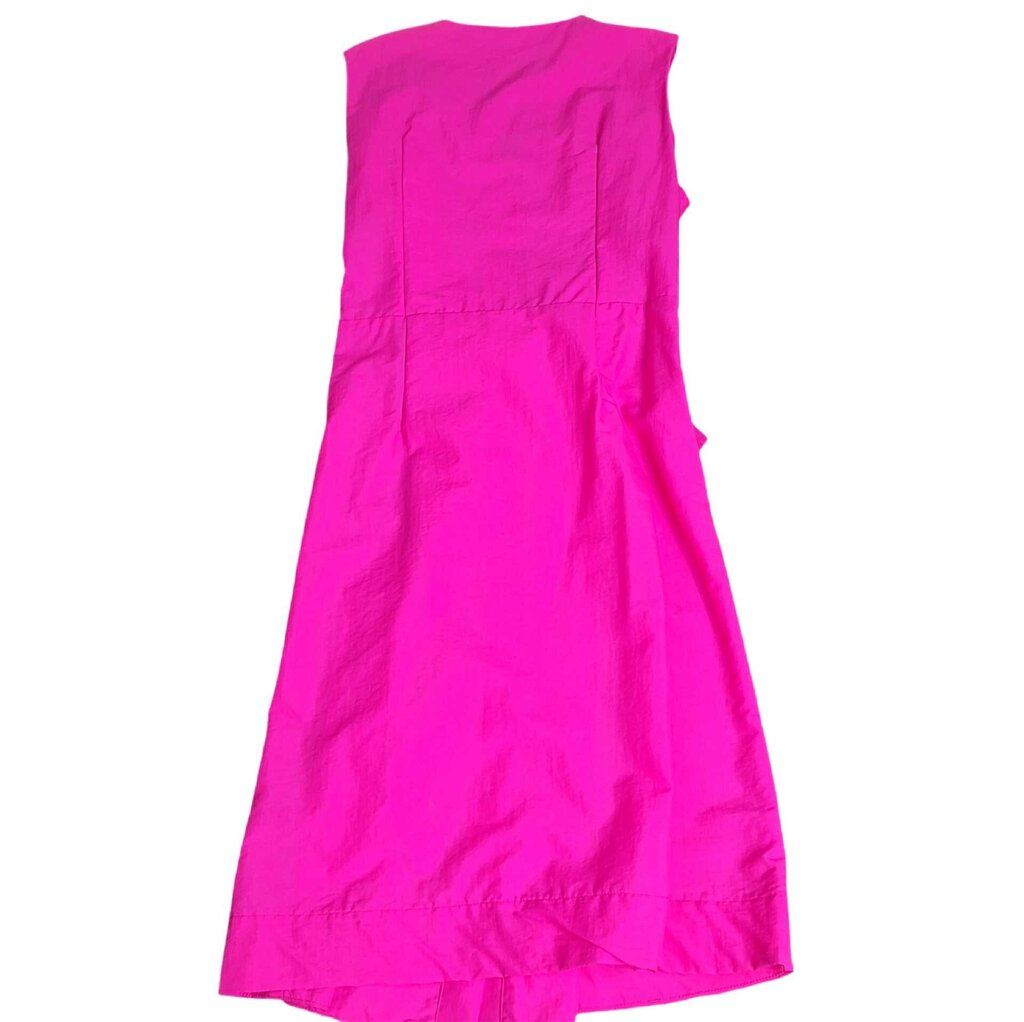Vilagallo sleeveless button front dress/knot