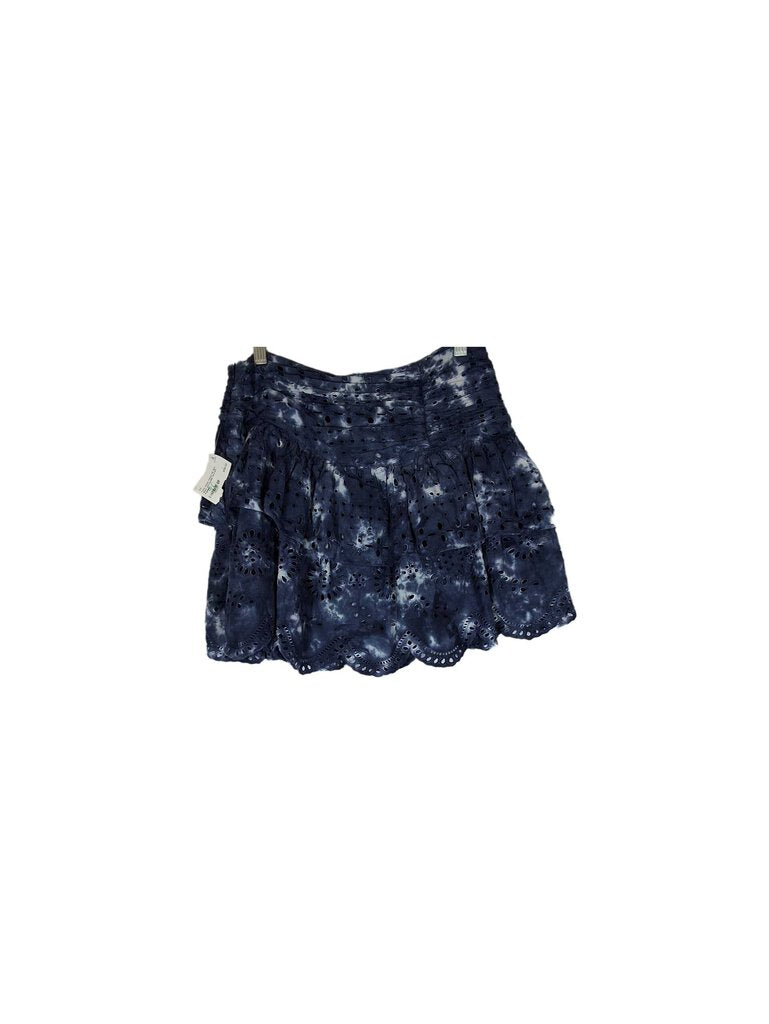 Love Shack Fancy tie dye short skirt w/eyelet