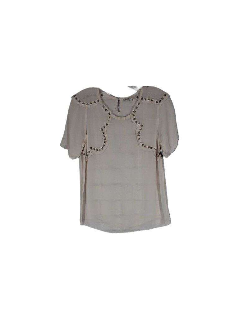 maje sheer top w/studs