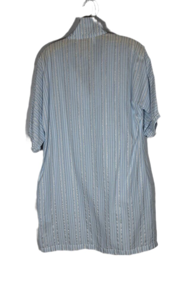 Emily MCCarthy3/4 sleeve stripe dress/stand up collar