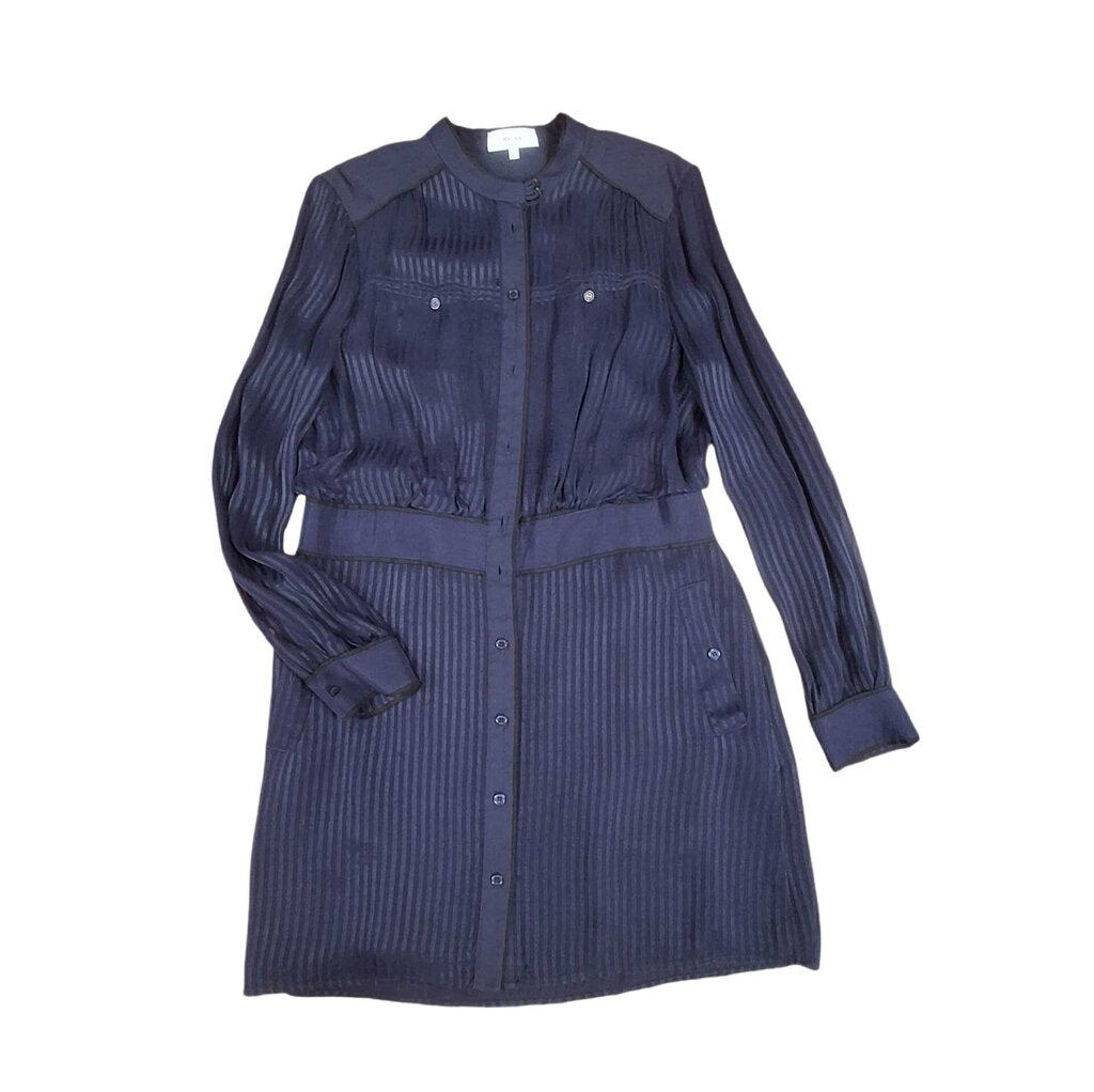 Reiss long sheer leave /dress/pinstripe