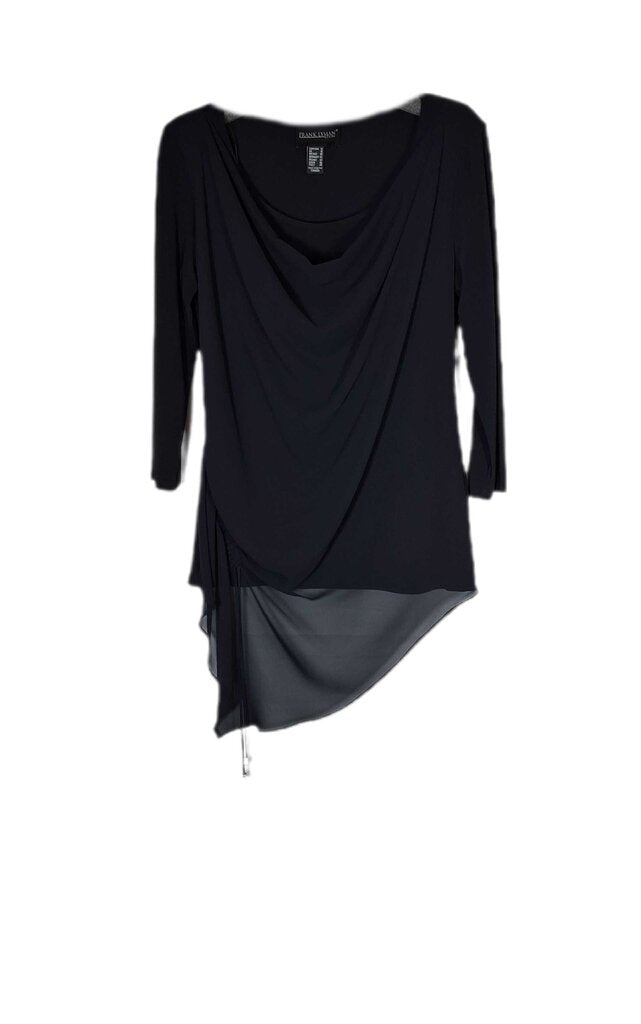 Frank Lyman long sleeve knit cocktail top/gathers