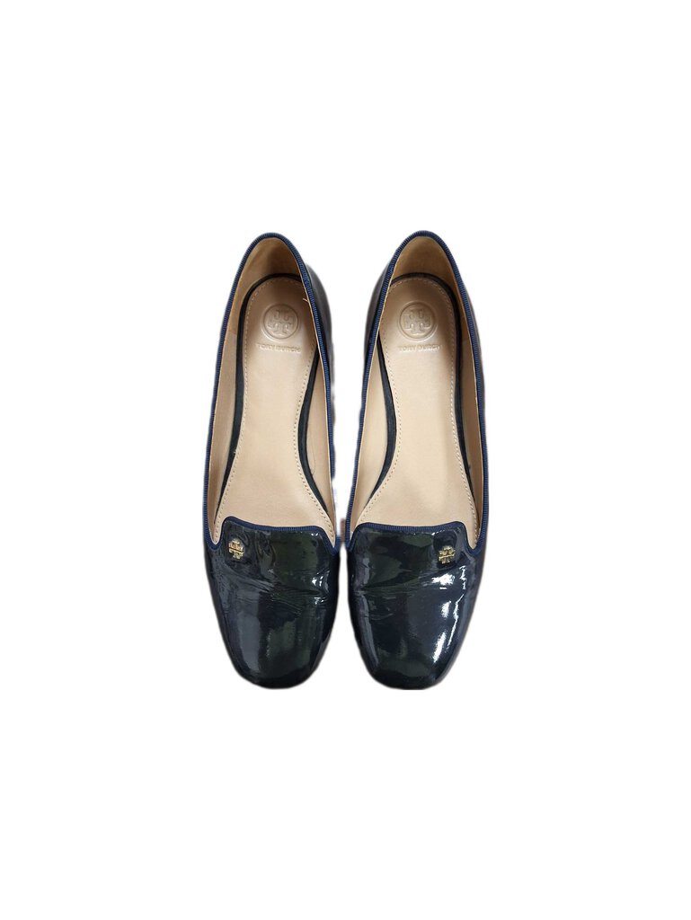 tory burch patent flat/round toe