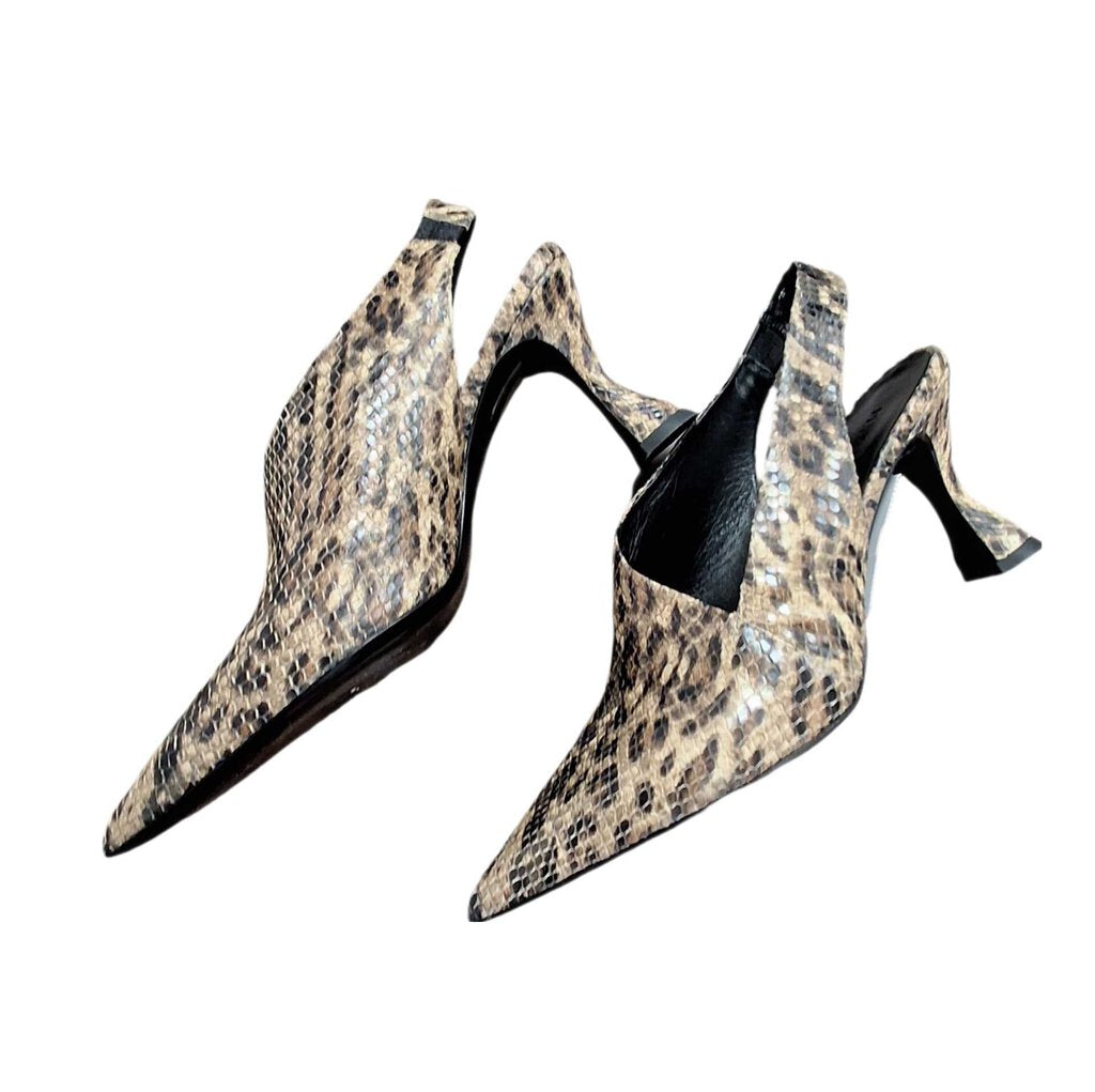 m Gemi snakeskin sling back heel/pointy