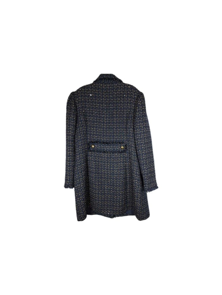 STS tweed coat/shimmer thread
