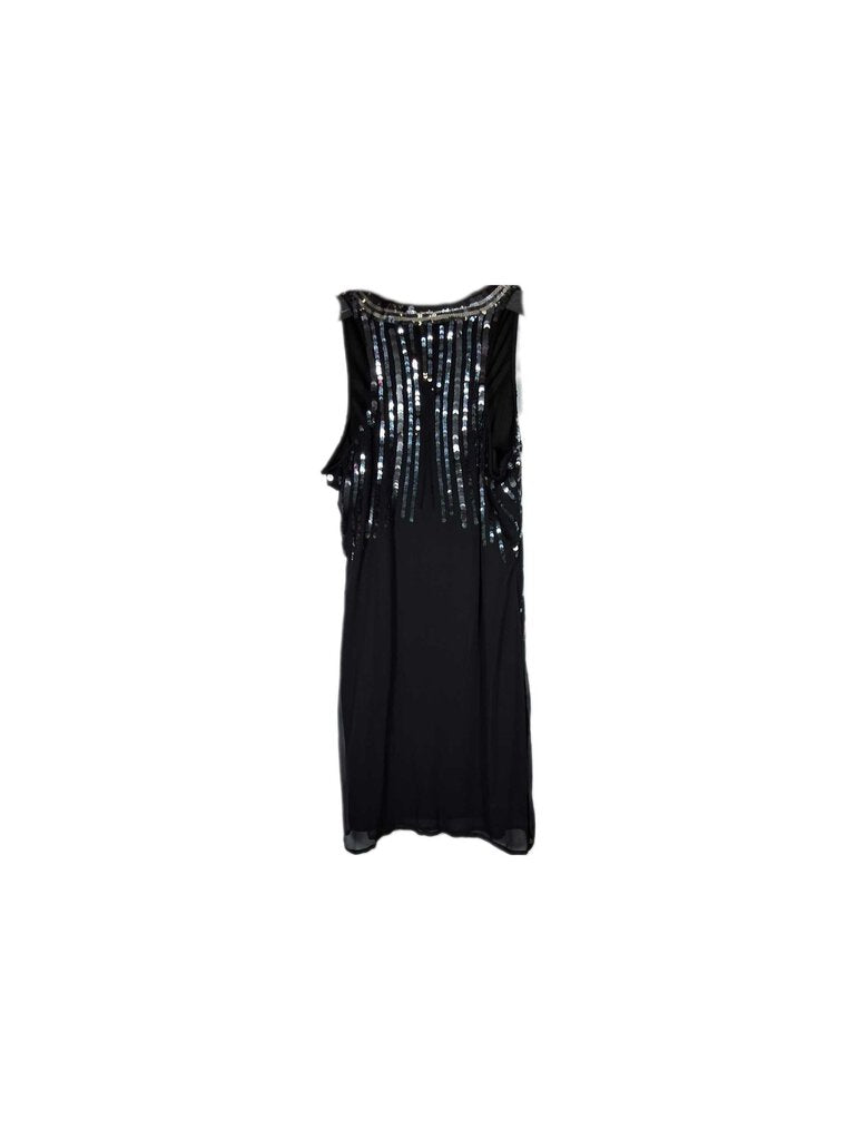 badgley mischka sleeveless sequin cocktail dress