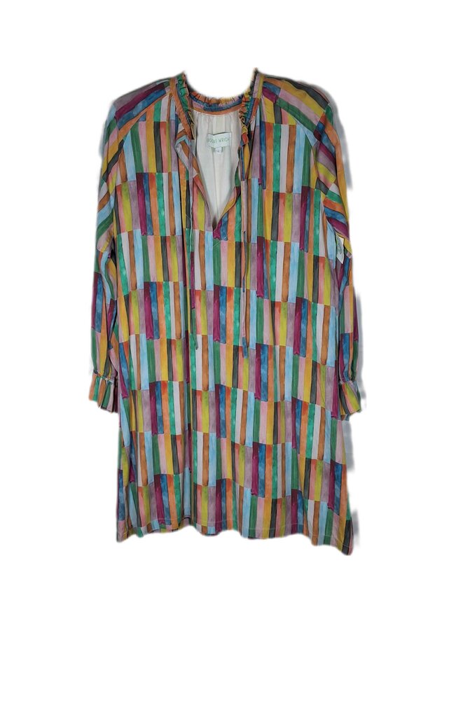 Brooke Wright long sleeve dress/oblong bars