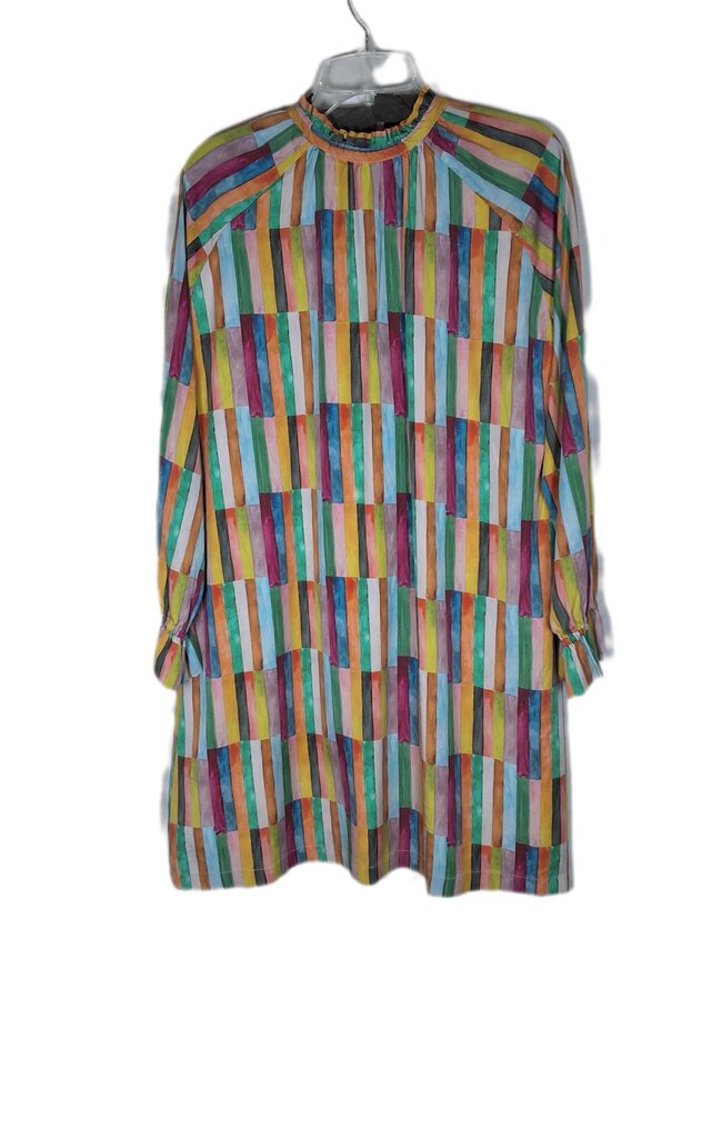 Brooke Wright long sleeve dress/oblong bars