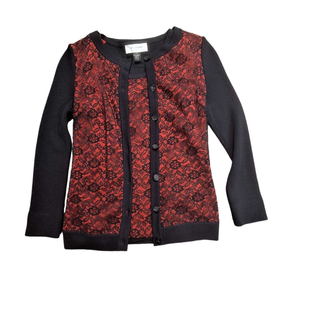 St John 2pc lace knit cardigan