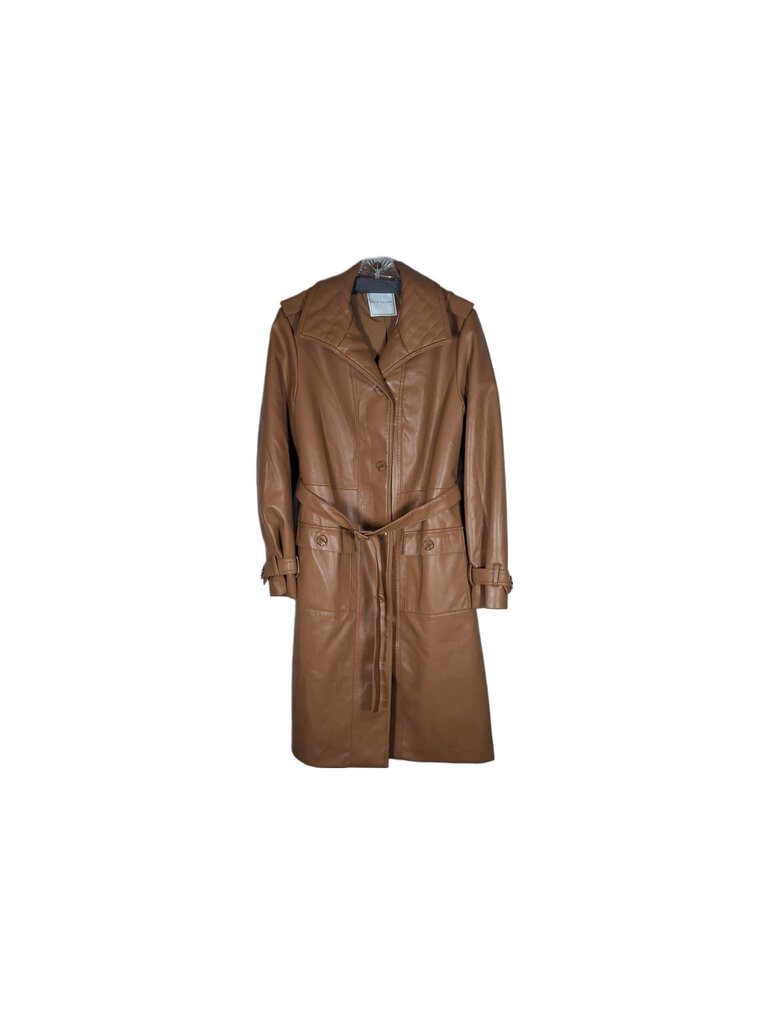 Elie Tahari pleather coat/belt