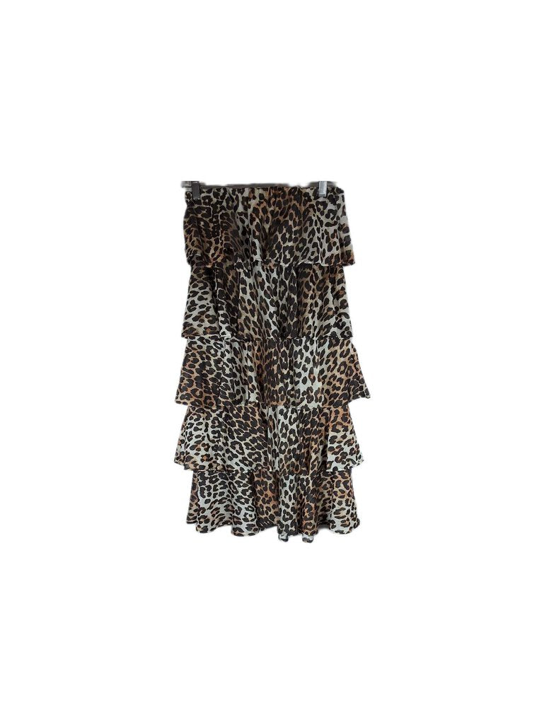 Ganni tiered skirt/animal