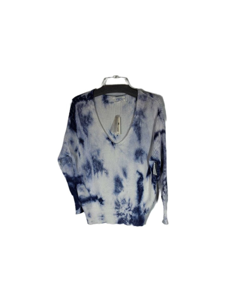 Anthropologie ribbed v-neck sweater/abstract