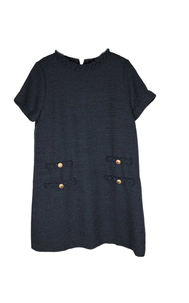 Tuckernuck short sleeve dress/braid trim