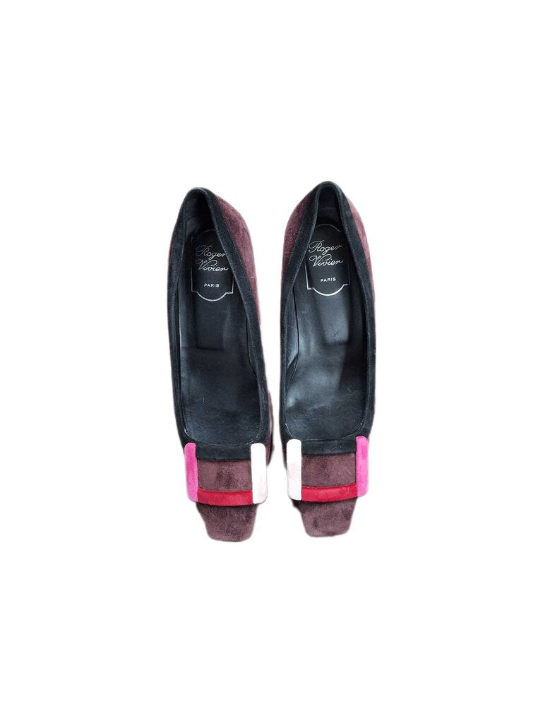 Roger Vivier suede pump/colorblock