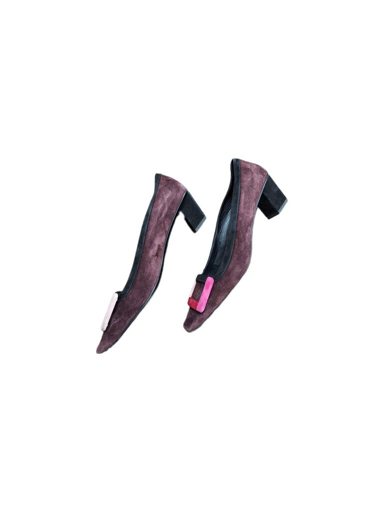 Roger Vivier suede pump/colorblock