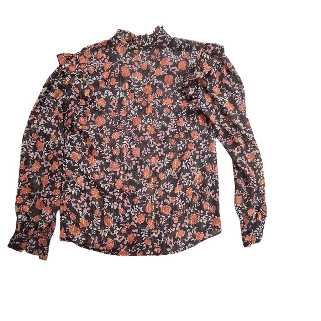 Misa Long sleeve sheer blouse/floral