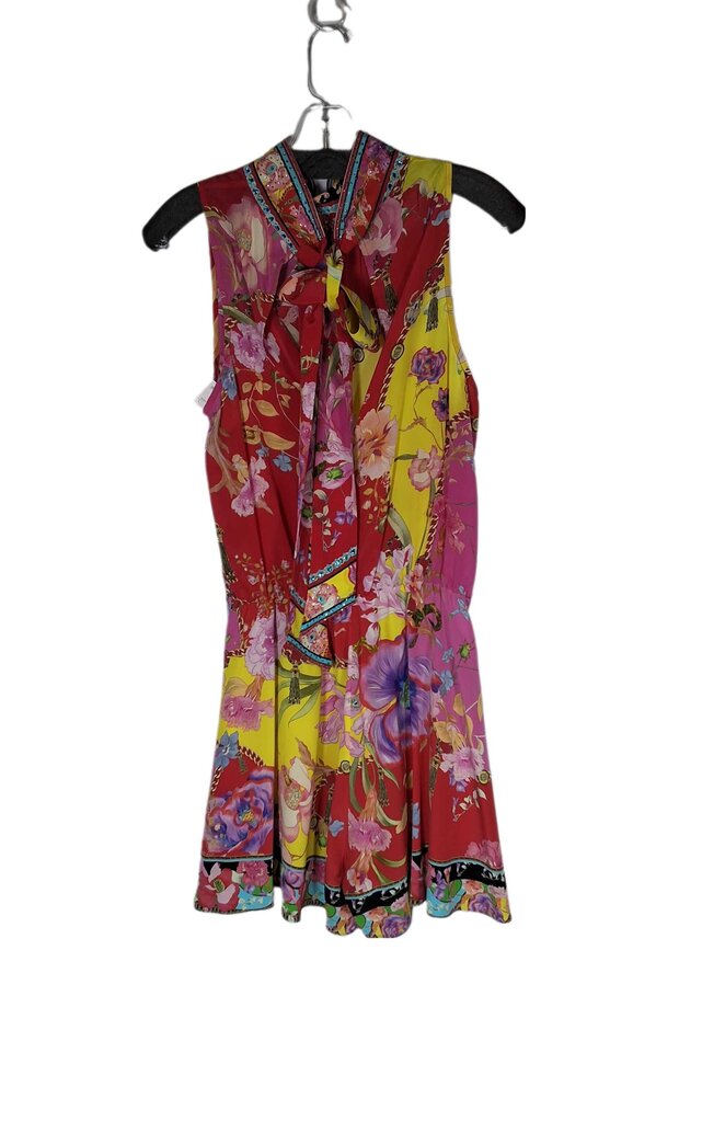 Camilla sleeveless floral romper/tassels