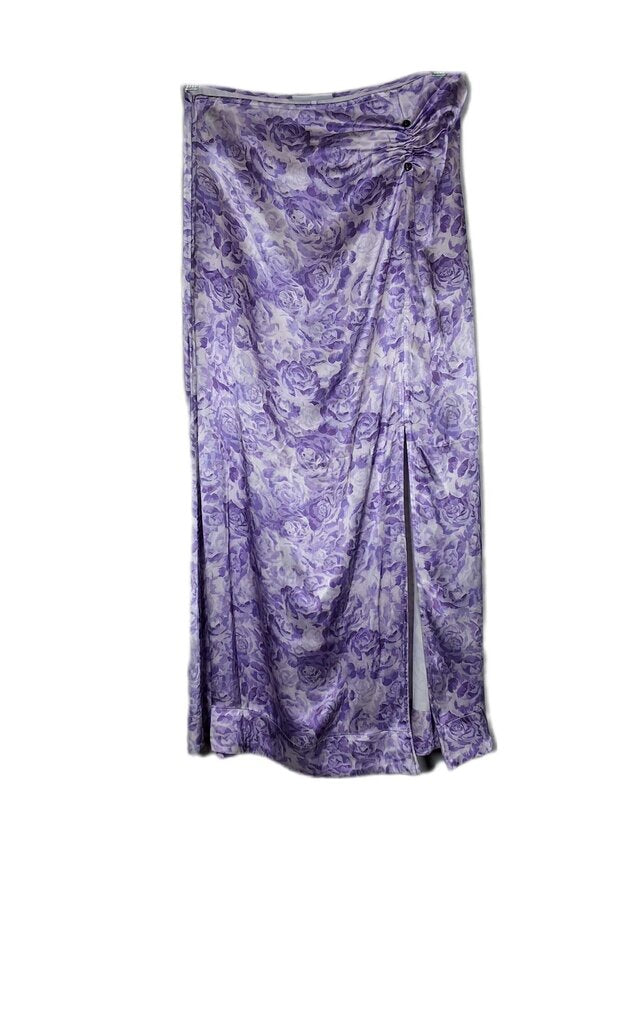 Ganni 2pc satin cami skirt set/floral