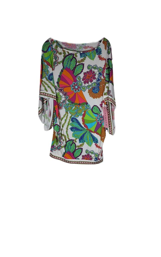 Trina Turk knit caftan/coverup/abstrct floral