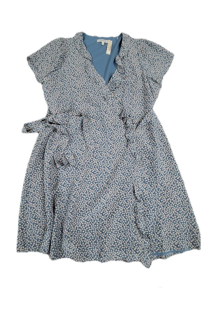 Madewell flutter sleeve wrap dress w/tiny floral