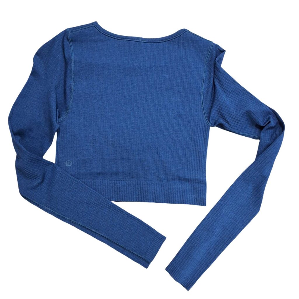 Lululemon long sleeve crop workout top/ribs