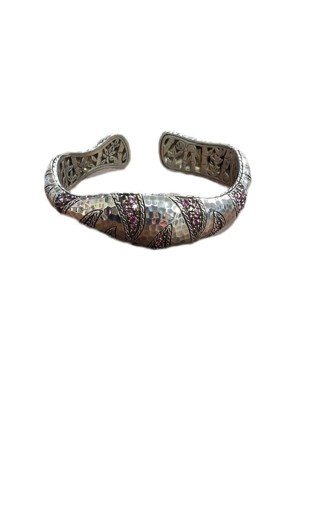 John Hardy hinged cuff pink tourmaline