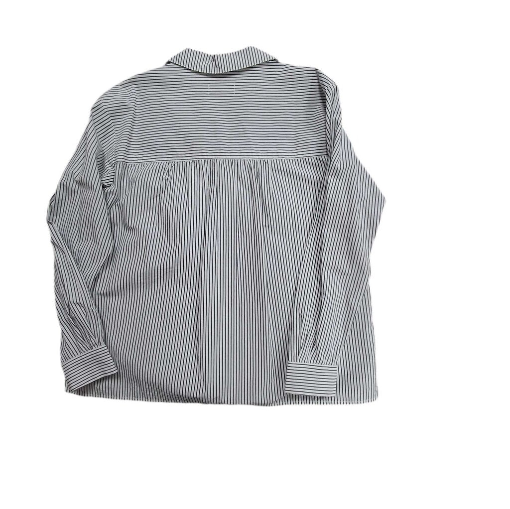 Maeve long sleeve crop stripe shirt//sequins