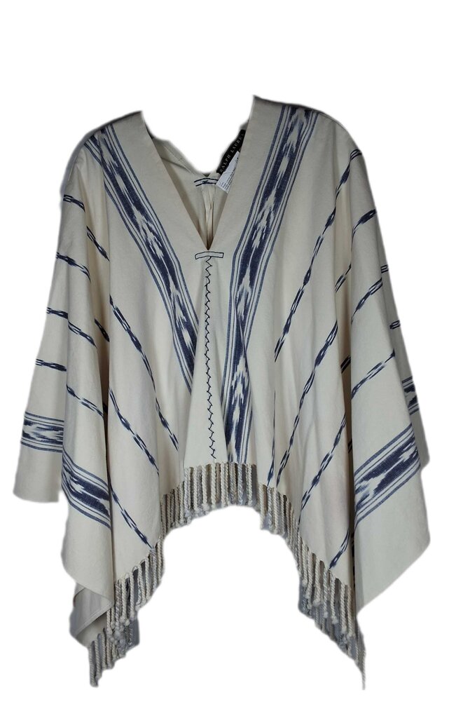 Ralph Lauren black label stripe poncho/fringe