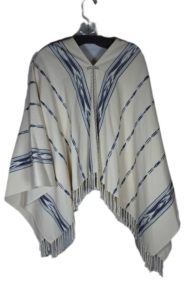 Ralph Lauren black label stripe poncho/fringe