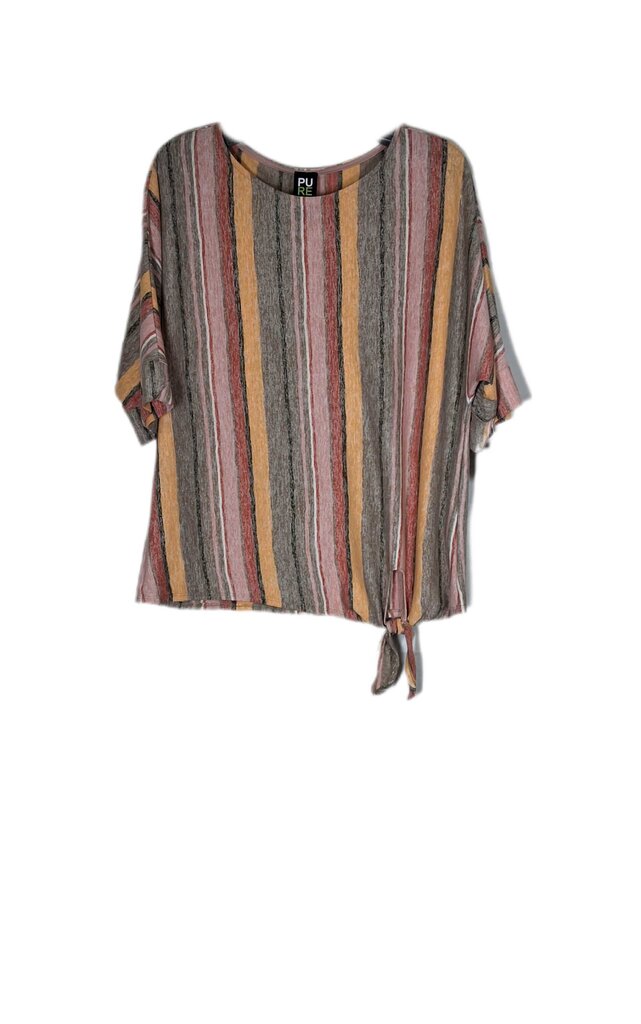 Pure Essence short sleeve knit top/stripe