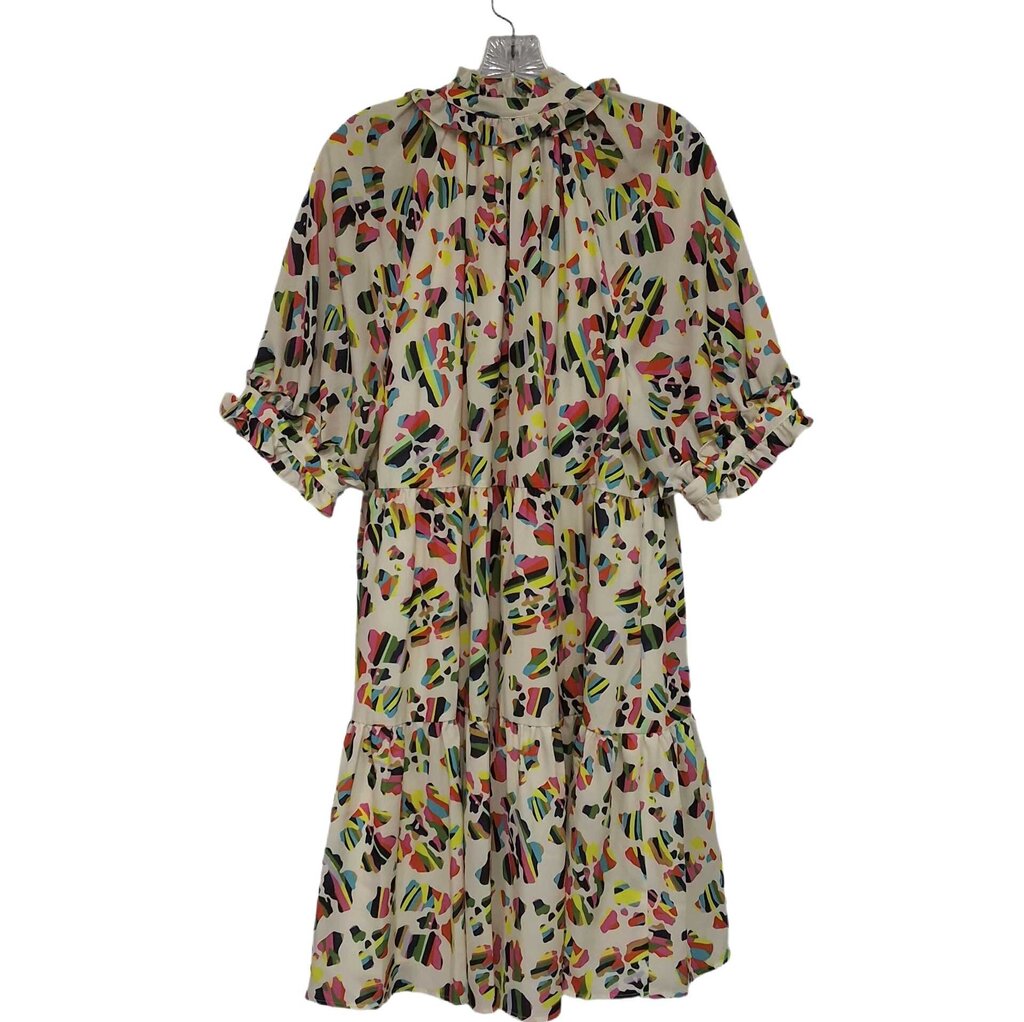 Crosby short sleeve short dress/abstract