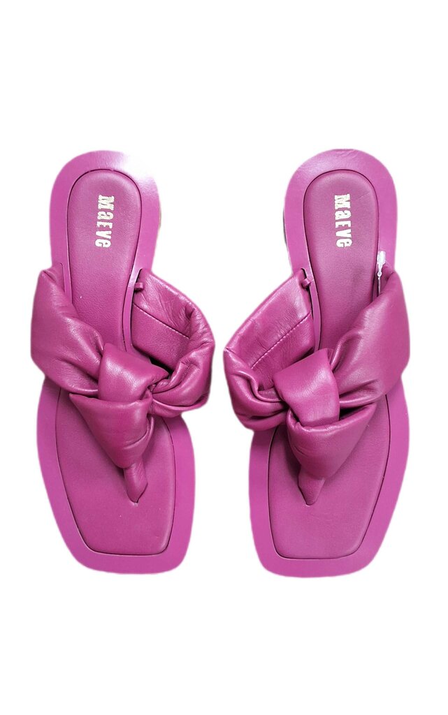 Maeve puffy knot thong flat sandal
