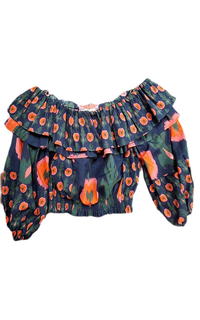 Figue 3/4 sleeve crop top/aztec print