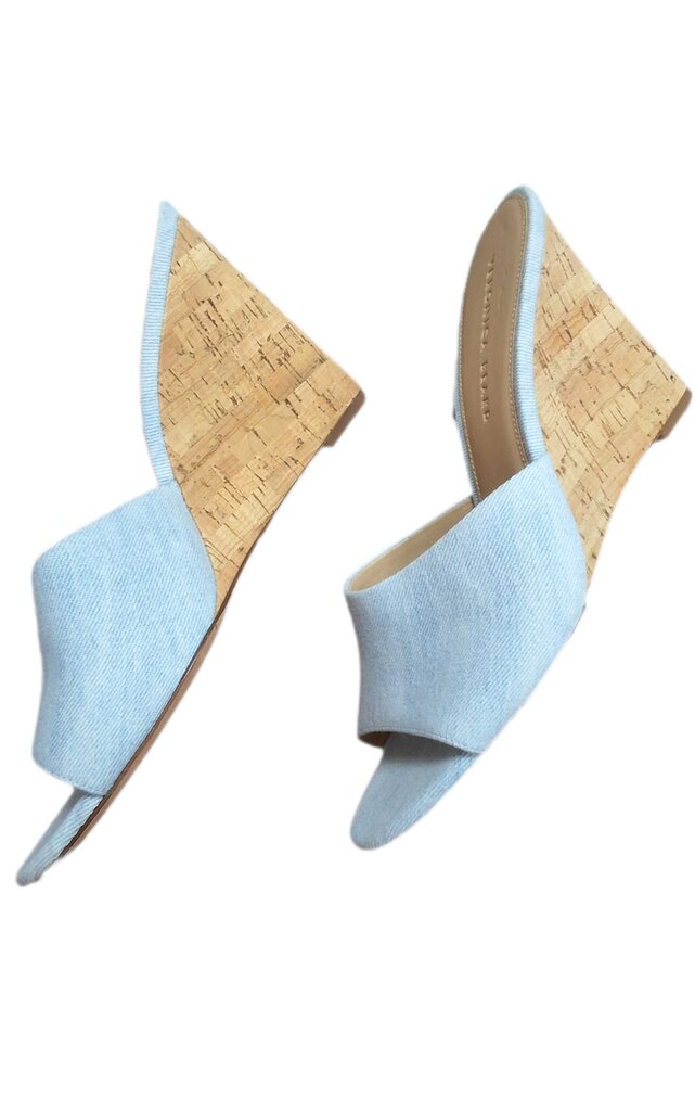 Veronica Beard cork wedge slide sandal