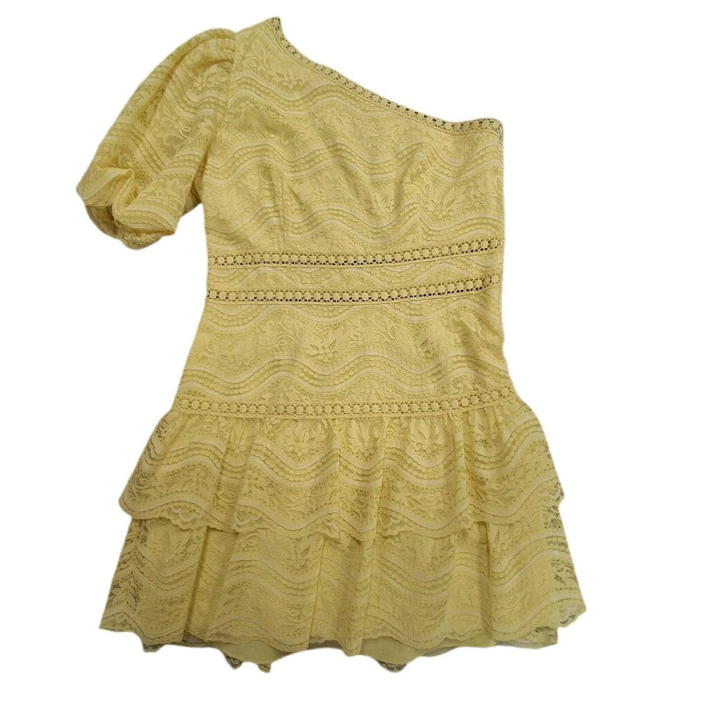 Saylor 1 shoulder lace cocktail dress