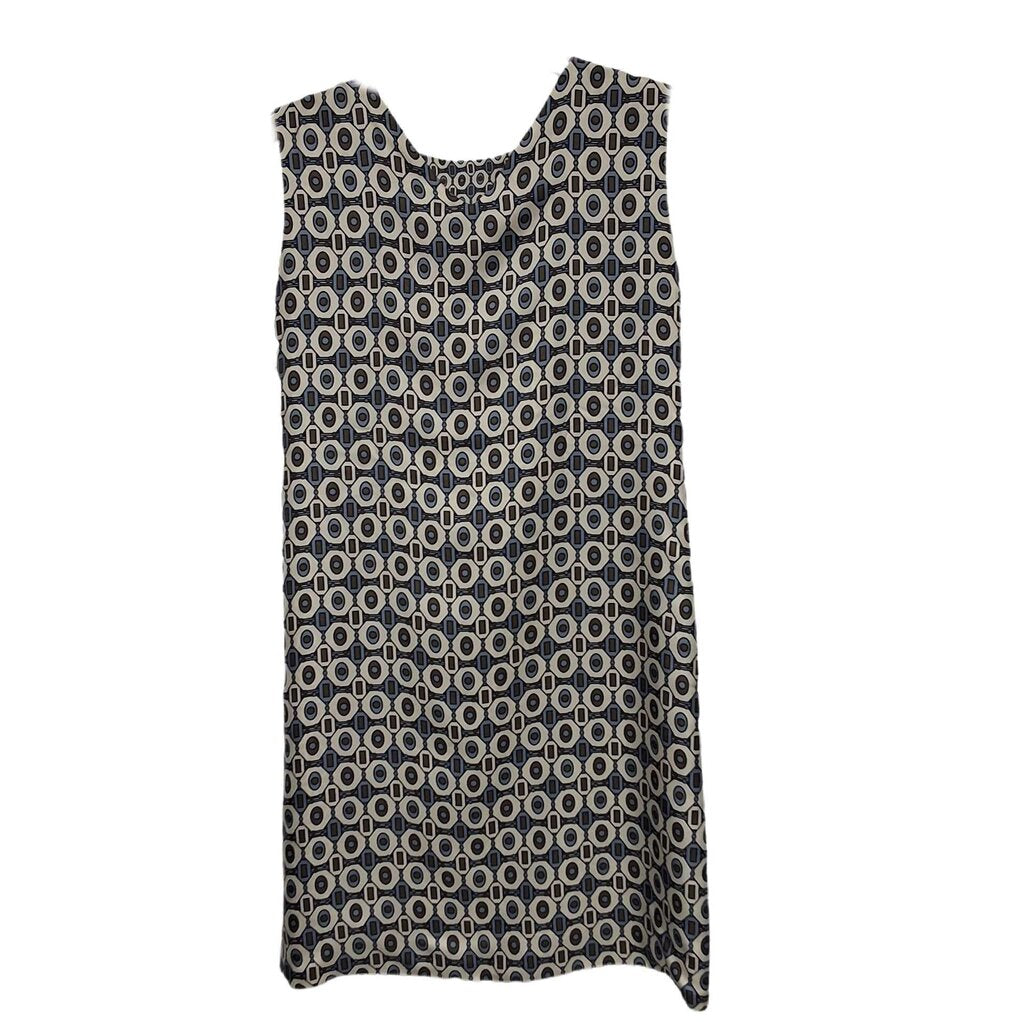 no label sleeveless silk geometric sheath/reversible