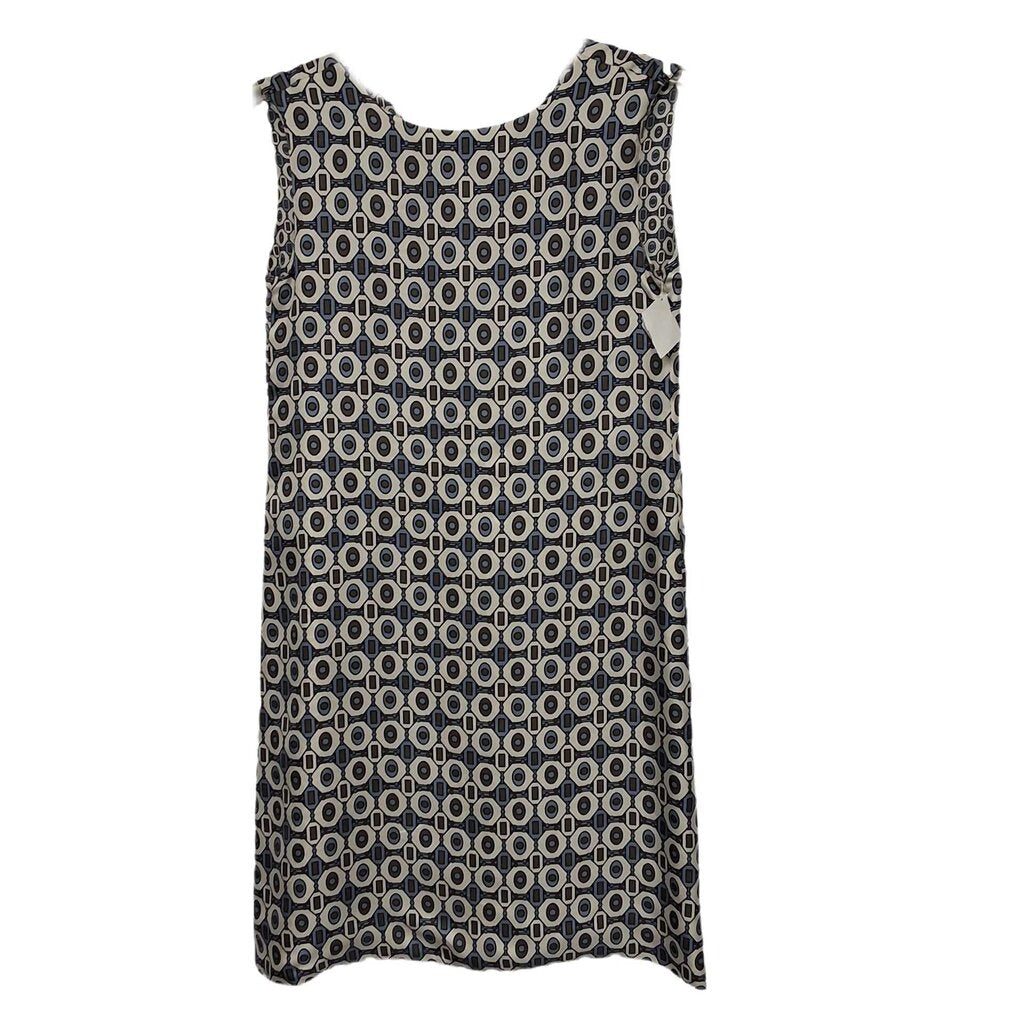 no label sleeveless silk geometric sheath/reversible