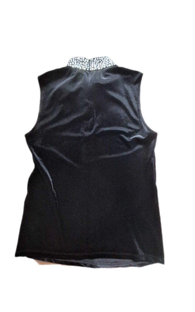 L'agence sleeveless velvet turtleneck/rhinestones
