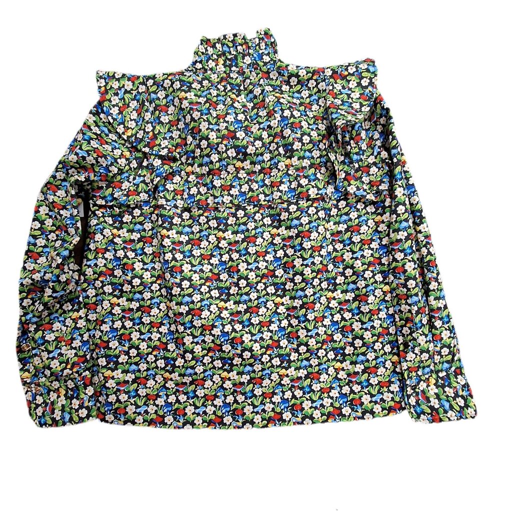 Tuckernuck long sleeve floral mushroom shirt/ruffles
