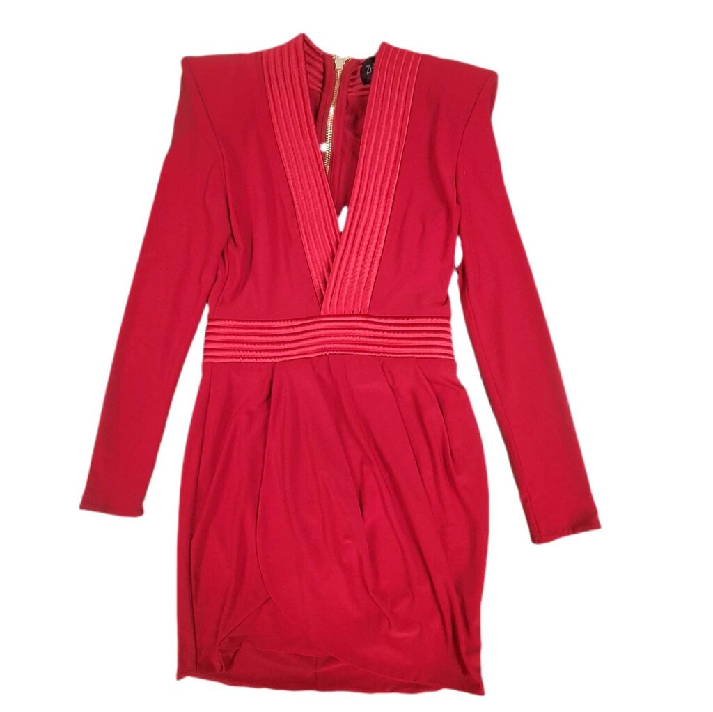 Zhivago long sleeve dress/satin rib trim